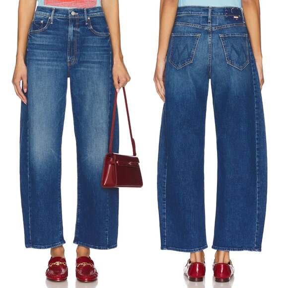 MOTHER Denim - MOTHER The Full Pipe Flood its a small world barrel horseshoe denim blue jeans